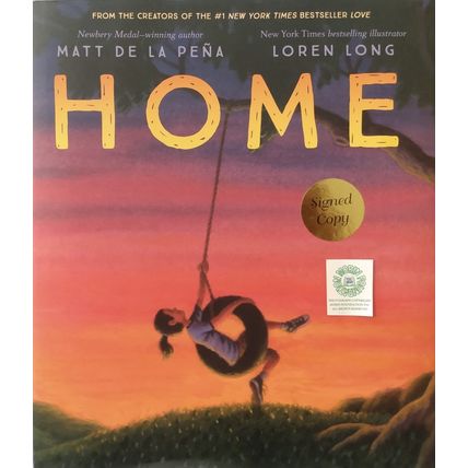 FLAT SIGNED 1st EDITION HOME by MATT DE LA PENA & LOREN LONG HCDJ PICTURE BOOK