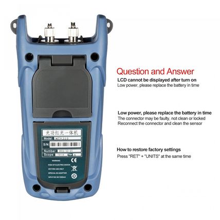 Uxcell Fiber Optical Power Meter with Light Source SC FC Connector Optic Test Eq