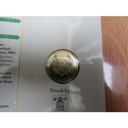 1986 Commonwealth Games Commemorative Coin £2 Cover Dairy Crest Foods