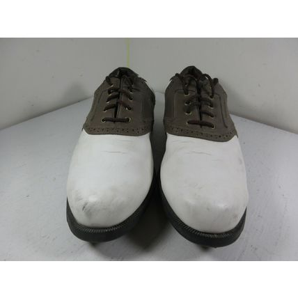 Footjoy Men's Golf Shoes Brown White Size 9.5 M Soft Spikes - 45542