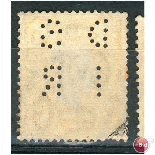 GB stamps 1937-47 KGV1 - 2d orange SG465 perfin - 1