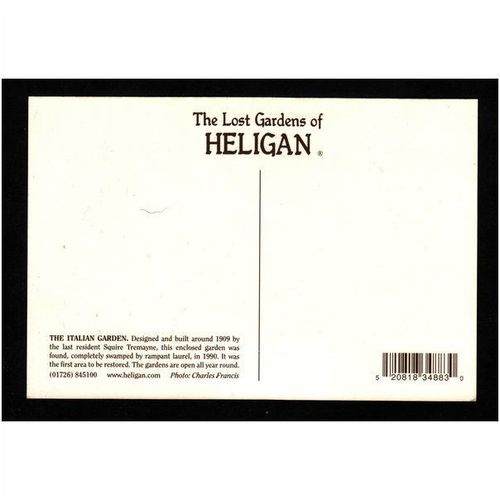 THE LOST GARDENS OF HELIGAN - THE ITALIAN GARDEN - NICE COLOURED PHOTO UNUSED