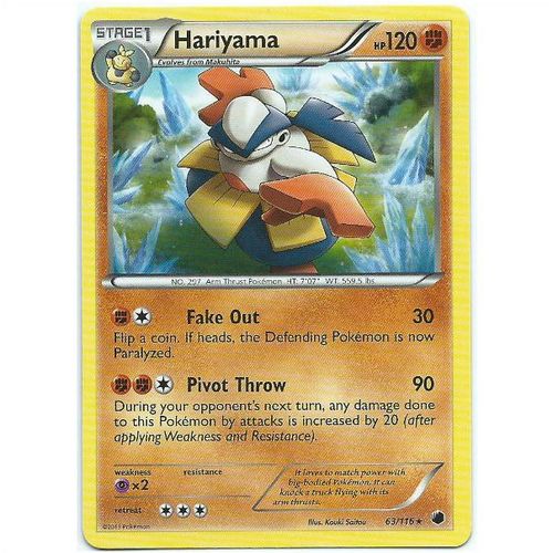 Pokemon Black & White Plasma Freeze - #63/116 - Hariyama