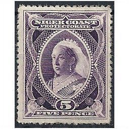 Niger Coast Protectorate 1894 SG55 5d Purple Mounted Mint .. .