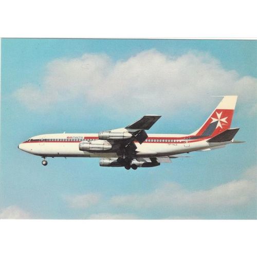 Air Malta Boeing B720 Aircraft Postcard (A15899)