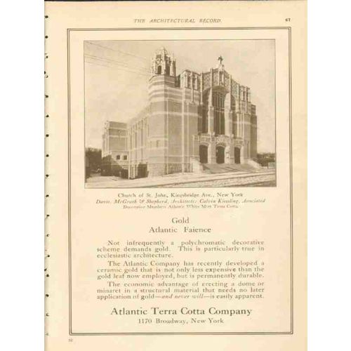 atlantic terra cotta company 1911 church st john bronx ny vintage ad