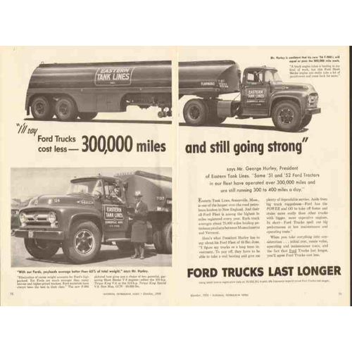 ford 1956 eastern tank lines somerville ma g hurley trucks vintage ad