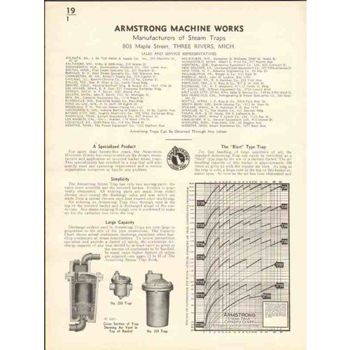 armstrong machine works 1936 blast steam traps vintage catalog