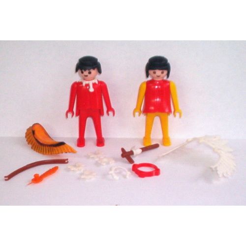 PLAYMOBILE ' VINTAGE ' 2 figures / indian dress ' 1974