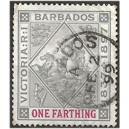 Barbados 1897 SG116 1/2d Grey & Carmine Fine Used . .. .