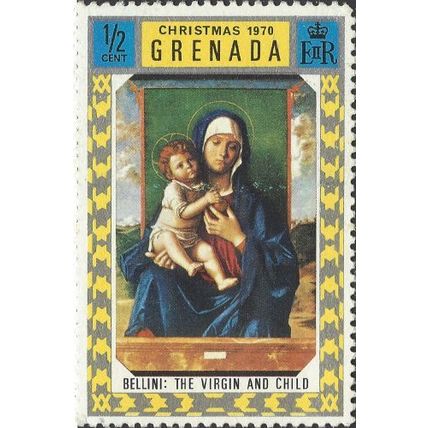 GRENADA, CHRISTMAS, Virgin with Child, Bellini, yellow 1970, ½c, #2