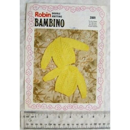 Vintage: Robin 2801 Bambino DK cardigans