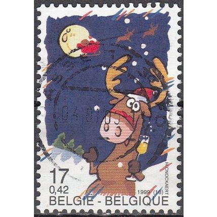 Belgique 1999 Michel 2905 O Cote (2008) 0.50 € Noël humoristiques Cachet rond
