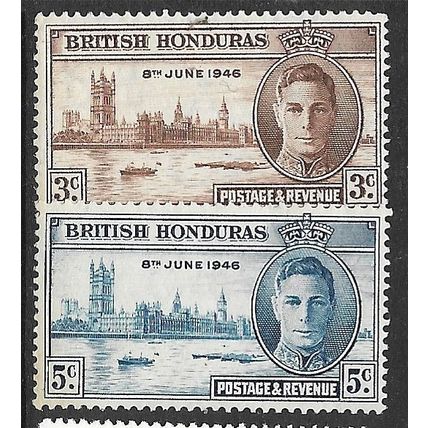 BRITISH HONDURAS 1946 SG 162/163 - MNH (**)