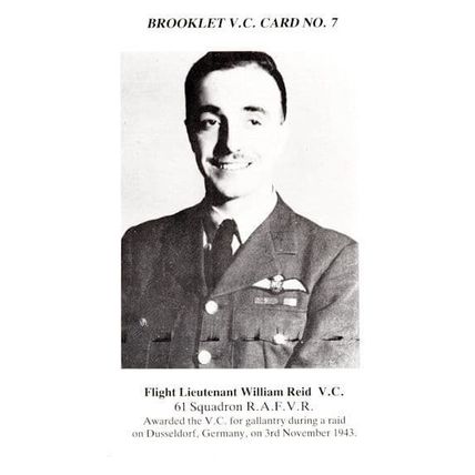 Lieutenant William Reid 61 Squadron Dusseldorf WW2 Air Raid Postcard