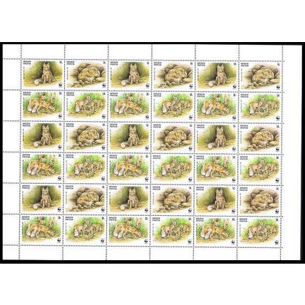 Kyrgyzstan WWF Corsac Fox Sheet 1999 MNH SG#167-170 MI#168-171 Sc#122 a-d