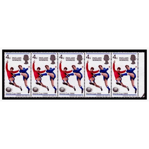 RARE * GB 1966 - England World Cup Winners - Block Colour Shift Error - MNH