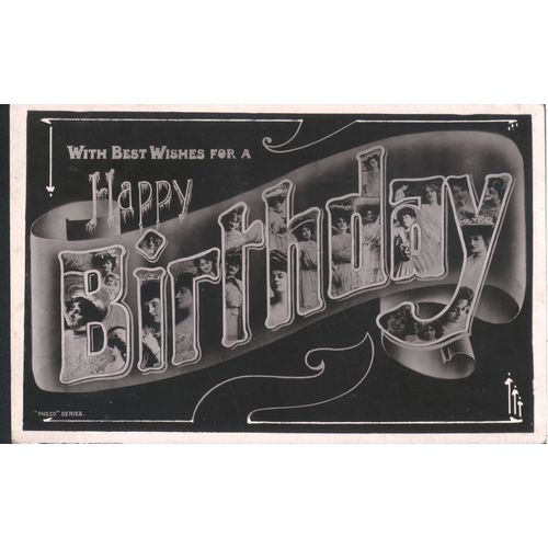 Antique PC 1906 - With Best Wishes For A Happy Birthday