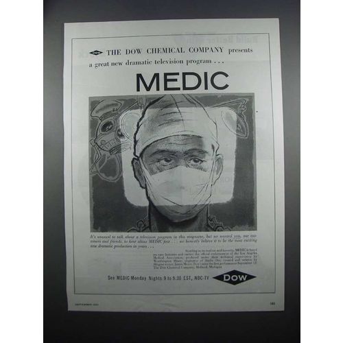 1954 Dow MEDIC Television Program Ad