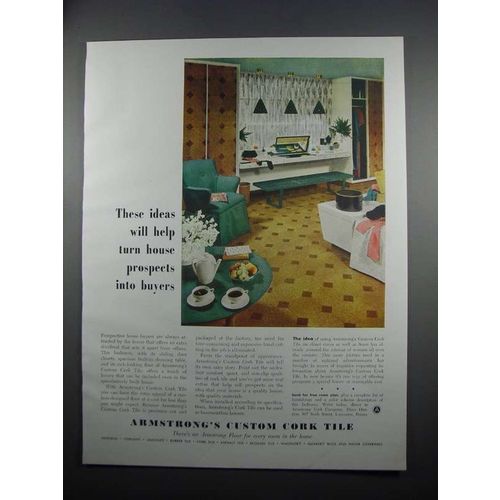 1954 Armstrong's Custom Cork Tile Ad - These Ideas