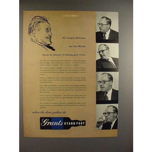 1956 Grants Whisky Ad, Sir MacKenzie, Alan Melville