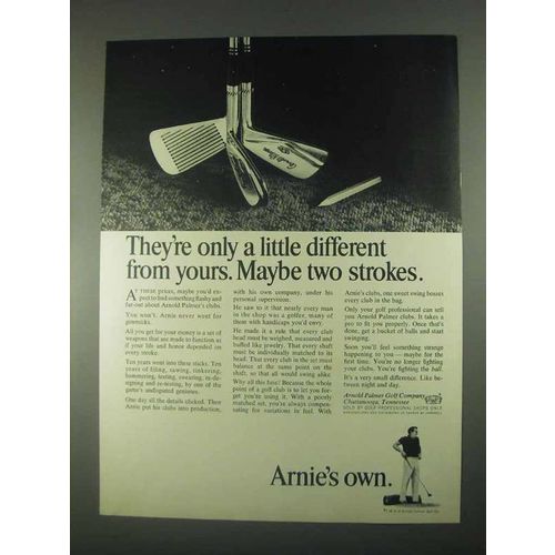 1967 Arnold Palmer Golf Clubs Ad - A Little Different