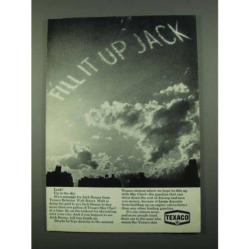1969 Texaco Sky Chief Gasoline Ad - Fill It up Jack