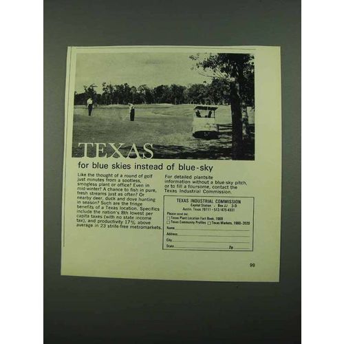 1969 Texas Industrial Commission Ad - Blue Skies