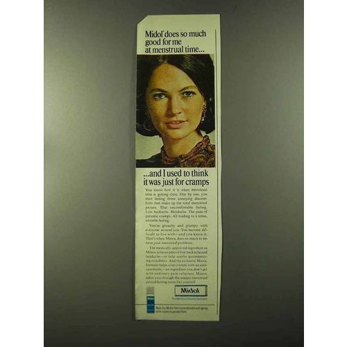 1973 Midol Medicine Ad - Good At Menstrual Time