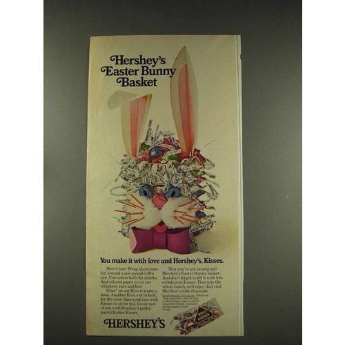 1976 Hershey's Kisses Ad - Easter Bunny Basket