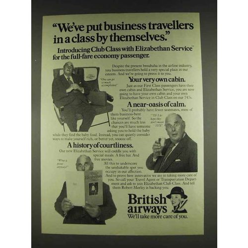 1978 British Airways Ad - Robert Morley