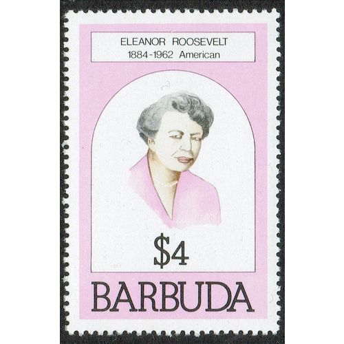 Barbuda 1981 Famous Women $4 Black Brown and Lilac SG549 UM