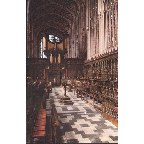 Vintage GB PC - Kings College Chapel, Choir Looking W, Cambridge, Cambridgeshire