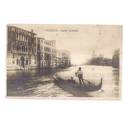 CANAL GRANDE, VENEZIA, ITALY unused antique postcard. blank back =