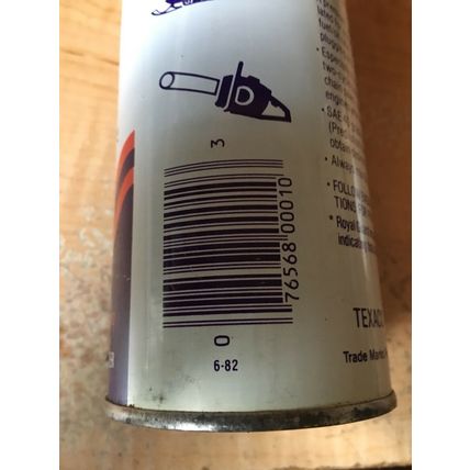 Vintage Texaco or Mobil 50-1 Outboard motor oil can - 1980s