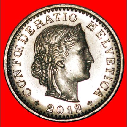 LIBERTY (1939-2021):SWITZERLAND★20 RAPPEN 2012B MINT LUSTRE★LOW START★NO RESERVE