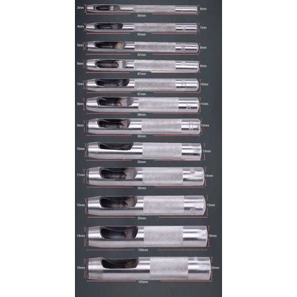 HARDEN 12 pcs hollow punch set 12 pcs, 3-16mm (HAR 610848)