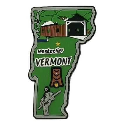 Vermont Montpelier Multi Color Fridge Magnet