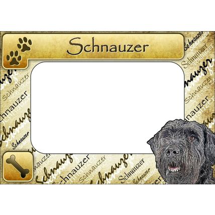 Schnauzer Picture Frame Fridge Magnet
