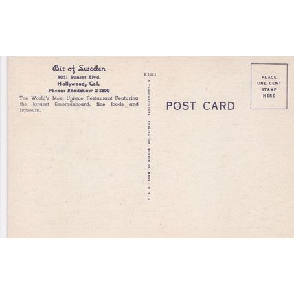Los Angeles - Lot of 6 - Linen Era Postcards - Hollywood, Restaurants, NBC