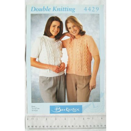Vintage: Berkertex pattern 4429 cardigan & sweater, DK