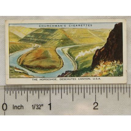 1937 Churchman Wonderful Railway Travel No. 43 Horseshoe, Deschutes Canyon, USA