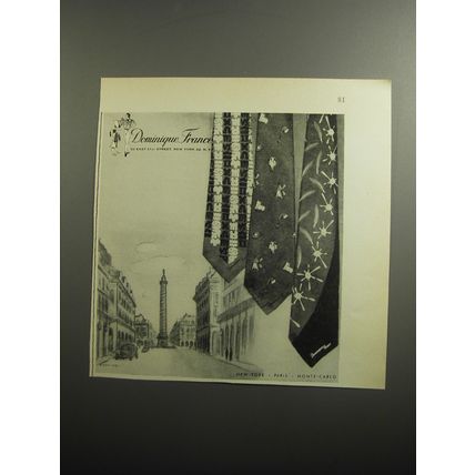 1951 Dominique France Ties Ad