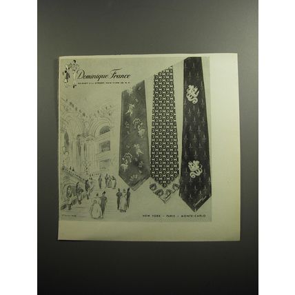 1951 Dominique France Advertisement - Ties