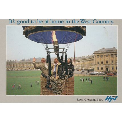 Good To Be Home In Bath Avon Hot Air Balloon HTV TV Postcard