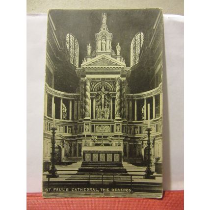 REREDOS, ST. PAUL'S CATHEDRAL, LONDON unused antique postcard by Widlt & Kray #