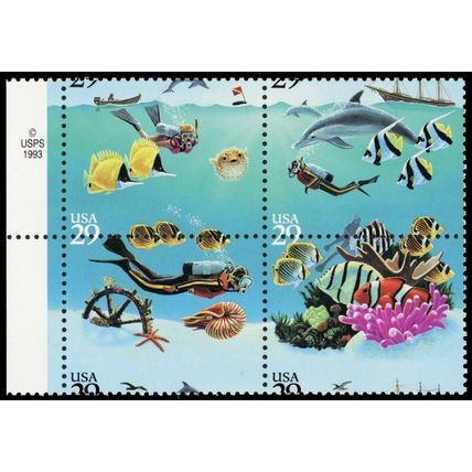2866a, MNH 29¢ Nice Perf Shift Error Freak Block - Stuart Katz