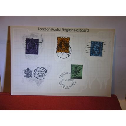 CROYDON POSTMARKS, LONDON POSTAL REGION POSTCARD unused postcard =
