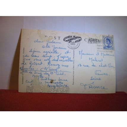 TROOPING THE COLOUR, London used postcard vintage 1962 postmark Horseguard =