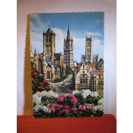 ST. BAVON CATHEDRAL, GHENT GAND, BELGIUM used postcard 1967 pm =